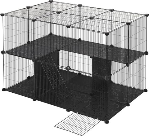 Kattenkooi - Kattenren - Kattenbench - Kattenkooi voor Binnen en Buiten - Kattenkooi Binnen - Kattenverblijf Buiten - Kat Kooi - Kattenhuis - Kattenvoliere - Bench Kat
