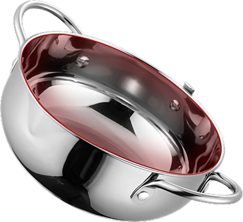 Kleine Frituurpan - Mini Friteuse - Mini Frituurpan - 2,2 Liter -Roestvrij Staal - Japanse frituurpan - met Thermometer - en Deksel Keuken Tempura Frituurpan - Kookpot