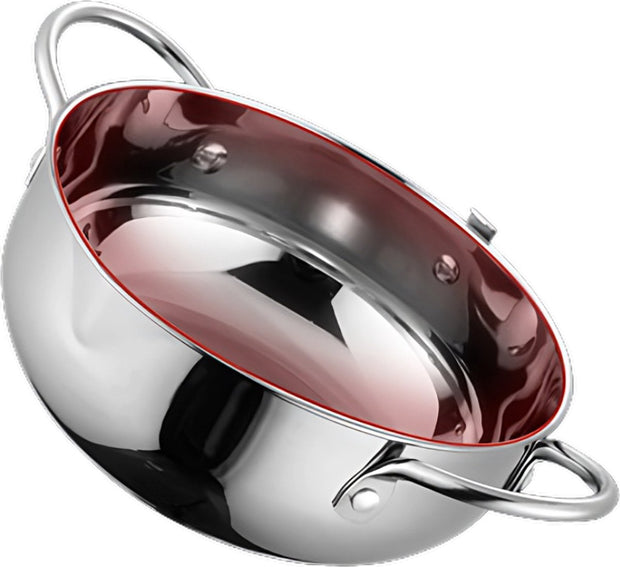 Kleine Frituurpan - Mini Friteuse - Mini Frituurpan - 2,2 Liter -Roestvrij Staal - Japanse frituurpan - met Thermometer - en Deksel Keuken Tempura Frituurpan - Kookpot