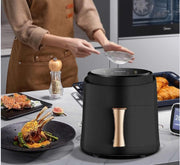 Airfryer - Grote Capaciteit - Inhoud 8L - Multifunctionele Friteuse - Heteluchtfriteuse - Temperatuurregeling - 220-240V - Oven - Grill - Defrost Function - Zwart