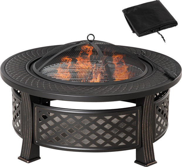 Vuurschaal - 2-in-1 functie - Grill - Camping Grill - Vuurkorf - Vuurplaats