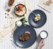 Dinnerware set green - Ceramic - 12 large plates - 12 small plates - 12 bowls - 12 cups - 48 pieces - Relief - Green