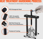Lagertrekkerset - 45-Staal - 360x230x63mm - Roestwerende Coating die Slijtvast - Maximale Trekkracht van 5 ton - Onbeperkte Compatibiliteit - voor Meeste Voertuigen - Terreinvoertuigen en Lichte Vrachtwagens - Zwart