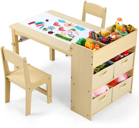 Kindertafel - kindertafel en stoeltjes - kindertafel met stoeltjes - kinder tafel - kindertafel met opbergruimte - kindertafels - kindertafeltje hout