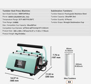 Warmte Persmachine/Sublimatie Machine - + Gratis 8X Tuimelaar bekers - Mok Pers - Cup Pers - Met handschoenen