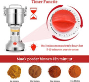 Professionele Notenmaler – Notenpers – Kruiden Malen – Poedermachine – Voor Horeca & Thuis – 500 Gram – 2500W