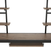 Kinderbed - Zonder Matras - Zonder Stoel - Metalen Bedframe met Bureau en Twee Boekenplanken - Geschikt voor Kinderen - Tieners en Volwassenen - 140x200 cm - Zwart