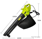 Leaf Blower - Electric Leaf Blower - Leaf Blower - Green - 3000W - 3M Cable