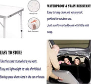 Klaptafel - Aluminium klaptafel - Schraagtafel - Camping tafel - Picknick tafel - Opvouwbaar - Aluminium - Waterdicht bewerkt MDF - Zilver