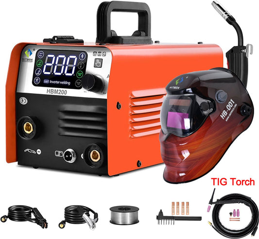 3 In 1 - Tig Lasapparaat - Mma Lasmachine - Lasser - Las Helm - Met Las Helm - 200A - 6mm - Tig - Mig - Mma - Multifunctioneel - Professioneel