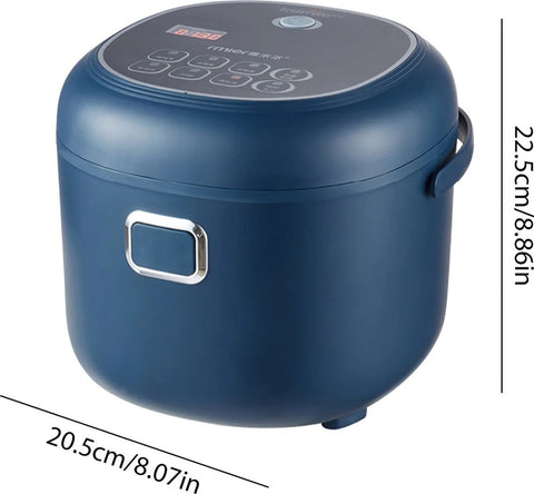 Rijstkoker - Multicooker - 3-4 Mensen - Stomer - Opwarmmaaltijden - 5 Laags - Vrachtwagen - Auto - Thuis - Werk - 12V / 24V - 200W - Blauw