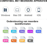 Laser Graveermachine - Laser Cutter Bluetooth Bestuurbaar - Graveermachine Makkelijk te Installeren - Zwart