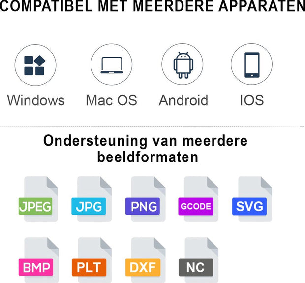 Laser Graveermachine - Laser Cutter Bluetooth Bestuurbaar - Graveermachine Makkelijk te Installeren - Zwart
