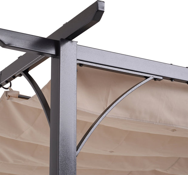 Cabrio-zonnedak - Luifel Tuinpaviljoen - Waterafstotende Luifel 3 x 3 m - Beige