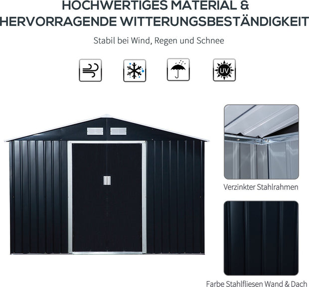 Gereedschapsschuur Tuinhuis Gereedschapsschuur Tuinkast Gereedschapskast Metaal