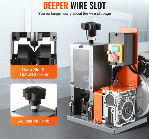 Strippen Machine - Draadstripmachine - Elektrische Koperdraad - voor het Strippen van Koperdraad - Gemaakt van Aluminiumlegering - 1.5-25mm -180W - Oranje