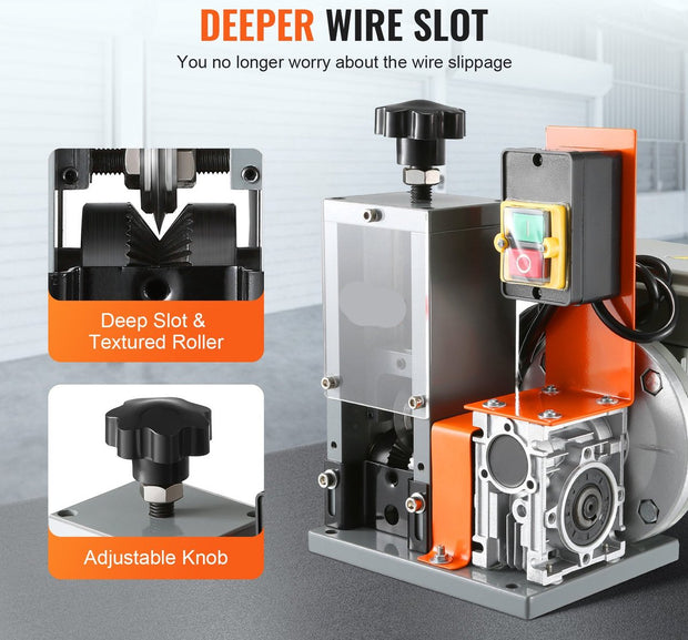 Strippen Machine - Draadstripmachine - Elektrische Koperdraad - voor het Strippen van Koperdraad - Gemaakt van Aluminiumlegering - 1.5-25mm -180W - Oranje
