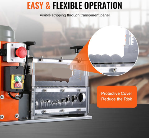 Draadstripmachine - Elektrisch Koperdraad - Strippen Machine - voor het Strippen van Koperdraad - 10 Kanalen en 10 Snijbladen - 1.5-32 mm - 750W