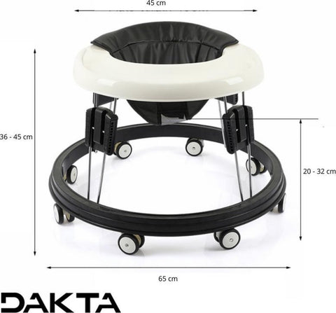 Loopstoel Baby - Loopstoeltje Verstelbaa - Loopwagen - Loopstoelen Meisje / Jongen - 6 tot 18 maanden - Grijs