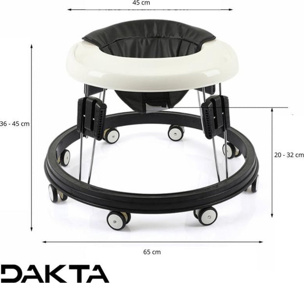 Loopstoel Baby - Loopstoeltje Verstelbaa - Loopwagen - Loopstoelen Meisje / Jongen - 6 tot 18 maanden - Grijs
