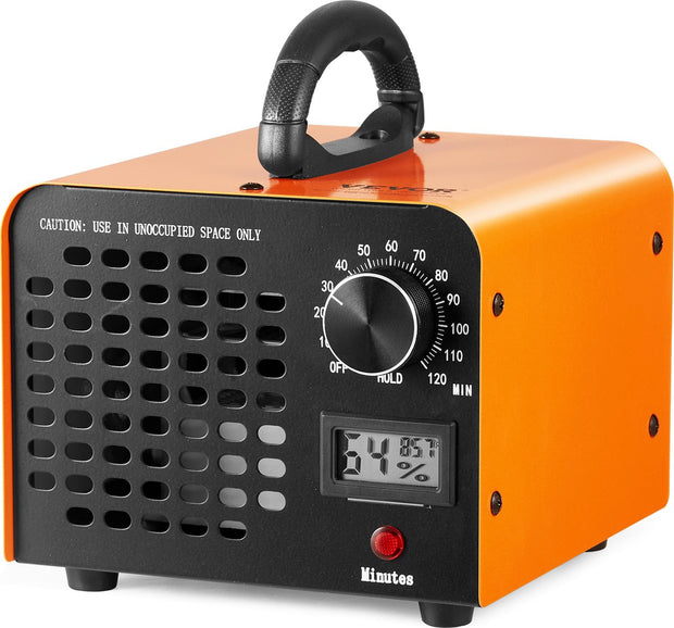 Ozongenerator - 12000 mg/u - 80W - Luchtreiniger - 300㎡ -  Ozonapparaat Gebouwrenovatie - 0-120 Minuten Timer - Deodorant Ozongenerator - Vochtigheidsweergave - Lntelligente Bewaking Van Het Binnenklimaat