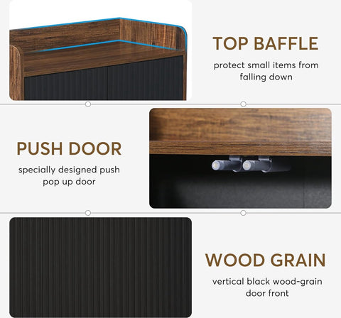 Praktisch Schoenenrek - Schoenenrek met 5 Niveaus - Schoenenkast - Schoenenrek Metaal Modern - Hout - 75 x 35 x 105 cm - Bruin