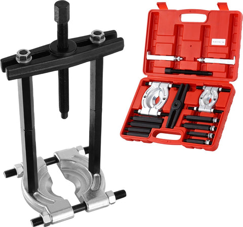 Lagertrekkerset - 45-Staal - 360x230x63mm - Roestwerende Coating die Slijtvast - Maximale Trekkracht van 5 ton - Onbeperkte Compatibiliteit - voor Meeste Voertuigen - Terreinvoertuigen en Lichte Vrachtwagens - Zwart