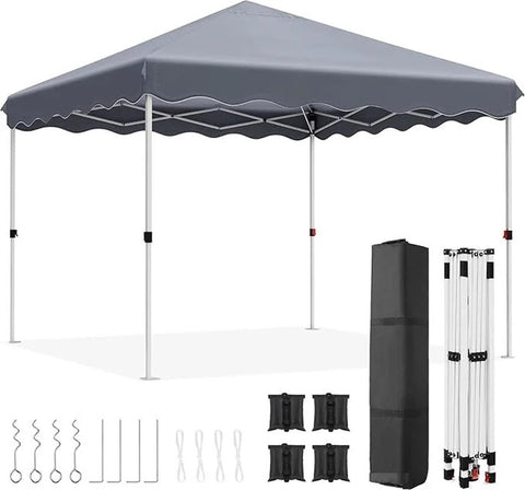 Pop-up Partytent - Paviljoen - Opvouwbaar - Gemakkelijk op te zetten - Onderdak - Waterdicht - 300 CM x 300 CM - Zwart