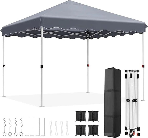 Pop-up Partytent - Paviljoen - Opvouwbaar - Gemakkelijk op te zetten - Onderdak - Waterdicht - 300 CM x 300 CM - Zwart