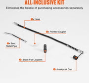 Handmatig Vetspuit - Koolstofstaal & Aluminiumlegering - Maximale Werkdruk 6000 PSI - Capaciteit 13 OZ - Hendelontwerp Waarmee - Vetspuit Voor Zwaar Gebruik - 37.5x13x5.64cm - Oranje