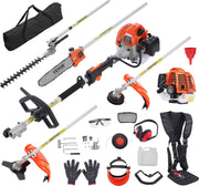 Heggenschaar Benzine - 5-in-1 - 26CC - Tweetaktmotor - Met 8500 Tpm - Kan 270° - Worden Gedraaid - Met Beschermende Handschoenen En Gehoorbescherming - Voor Van Hoge Takken - Struiken - Theetuinen En Landschapsonderhoud