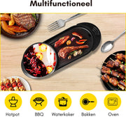 Hotpot Electrisch - Hotpot Pan - Hotpot - Stomer - Slowcooker - Grillplaat - Stoompan - Bbq - Zwart