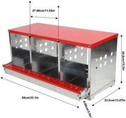 Kippennestbox - 3 Plekken - Kippenhok Met Ren - Kippenren - Kippenhokken - Kippenhok Met Buitenverblijf