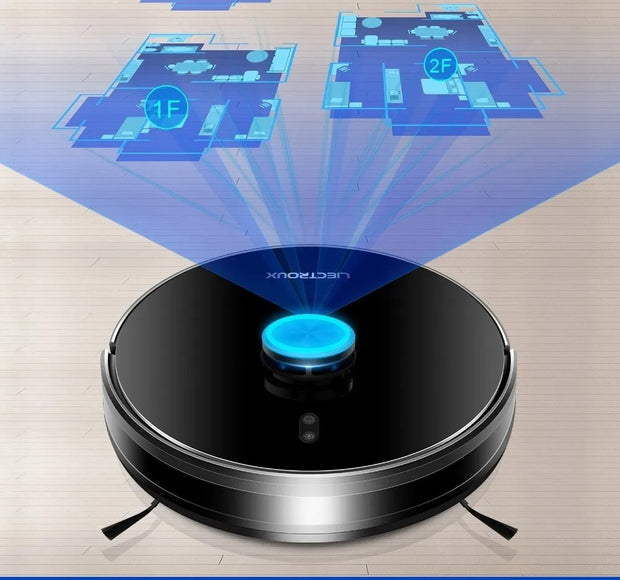 Robotstofzuiger met dweilfunctie - Lds laser navigatie - Oplaadstation - 6500Pa 28W - Kaartbeheer - Virtuele blokkering - App/stembediening