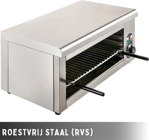 Elektrische Roestvrij Staal Oven - Grill en Pizza Oven - Voor Kip en Keuken - 2kW - Afmetingen 60.9 x 30.4 x 26.6 cm