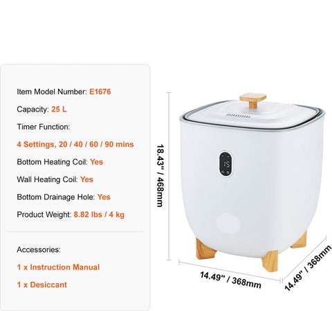 Luxe Handdoekverwarmer - XXL 25L - LED-scherm - Timer - Aromafunctie - Veilig - Duurzaam - Wit - Handdoekrek - Elektrisch - Handdoek Radiator