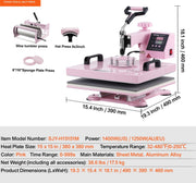 Hittepers - Roldruk - 38x38CM 5 in 1 - Geschikt voor T-shirts - Kussenslopen - Hoeden - Mokken - Keramische Borden - Roze