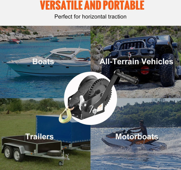 Handlier Pro5 - Zware Uitvoering - Professioneel Gebruik - Tot 1588kg - Hand Gesmede Haak - Roestbestendig - 2-Richtingen - Boot Lier