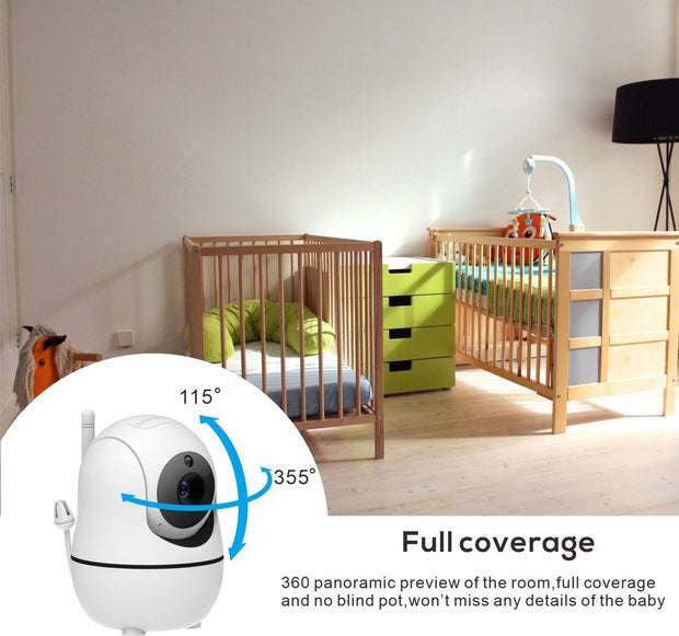 Babyfoon - Temperatuursensor - Nightlight - Afstandsbediening - Muziek - 5 Inch - Scherm - Video - Babyfoon Met Camera En Audio - 4X Zoom - 22Hrs accutijd - 1000ft - Bereik - 2-Weg - Audio - Powersaving - Intercom