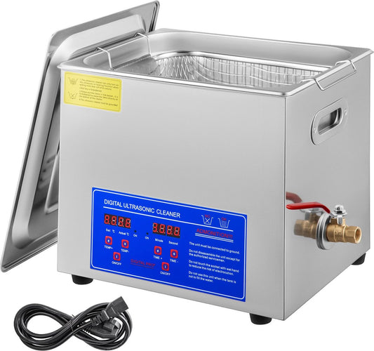Ultrasoon Reiniger 9,6-10 L - Roestvrij Staal Professionele Ultrasone Reinigingsapparaat - Digitale Verwarmings Timer - Sieraden - Brillen - Tanden