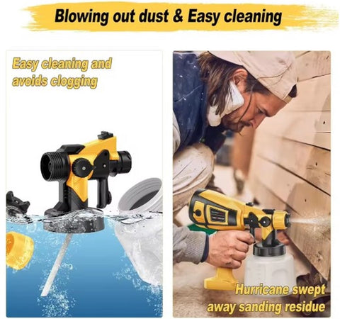 Elektrische Spuitbus Pistool - 1000W  - 1400Ml - Hoge Capaciteit Container - Gemakkelijk Schoon Te Maken - Voor Meubelkasten - Hekwerk - Muren Deur - Diy Werken