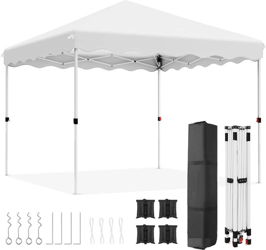 Partytent - Pop-up - Opvouwbaar - Weerbestendig - Paviljoen - Tent - Eenvoudig op te zetten - Waterdicht Onderdak- 300 CM x 300 CM - Wit
