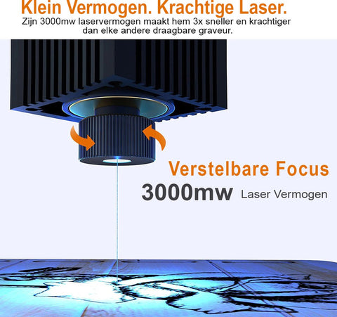 Laser Graveermachine - Laser Cutter Bluetooth Bestuurbaar - Graveermachine Makkelijk te Installeren - Zwart