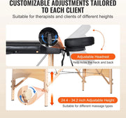 Massage tafel - Draagbare massagetafel - Opvouwbaar - Verstelbaar - Tattoo bed - Spa - Massage - Schoonheid
