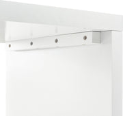 Kaptafel, Wit (Zonder spiegel en kruk), met 6 Laden, Vergulde Handgrepen, draaibaar tafelblad (180°), gelakt, bloemmotief, schokbestendig afgeronde hoeken