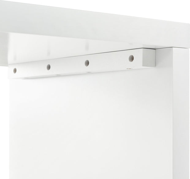 Kaptafel, Wit (Zonder spiegel en kruk), met 6 Laden, Vergulde Handgrepen, draaibaar tafelblad (180°), gelakt, bloemmotief, schokbestendig afgeronde hoeken