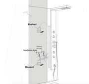 Douchekraan - Regendouche - Douchekop - Douchepaneel - 6 in 1 - Regendouche - Waterval douche - Kraan - Bidet - Massage jet - Handdouche - Waterstroom gevoed - Verlichting en LED display - Zwart