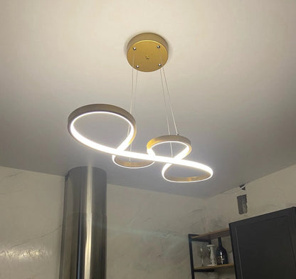 Hanglamp - Kroonluchter - Goud - Woonkamerlamp - Dimbaar Met Afstandsbediening - Moderne lamp - Eetkamer Lamp - LED Plafondlamp - Plafonniere