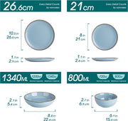 Luxe Serviesset – 32 delig – 8 persoons – Porselein - Bordenset – Dinner platen – Dessertborden - Kommen - Mokken - Schaaltjes - Nimf