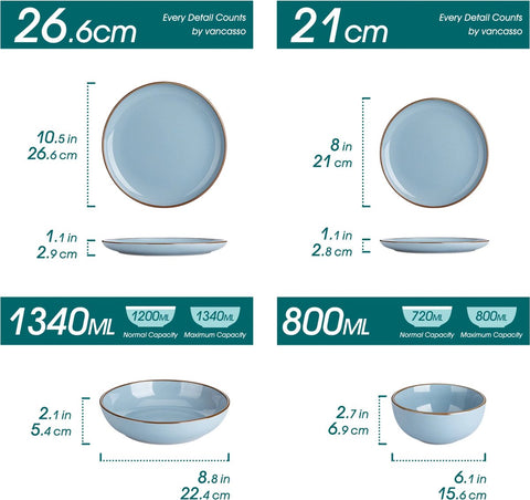 Luxe Serviesset – 32 delig – 8 persoons – Porselein - Bordenset – Dinner platen – Dessertborden - Kommen - Mokken - Schaaltjes - Nimf